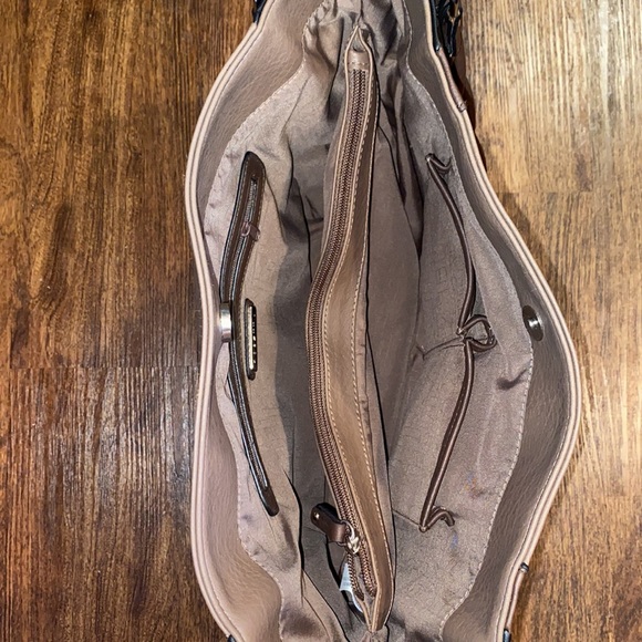 Rosetti Brown/Taupe/Black Tassel Shoulder Purse - Picture 8 of 16